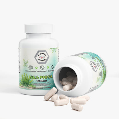 Sea Moss Capsules, Irish Moss, Bladderwrack, Burdock — view 3