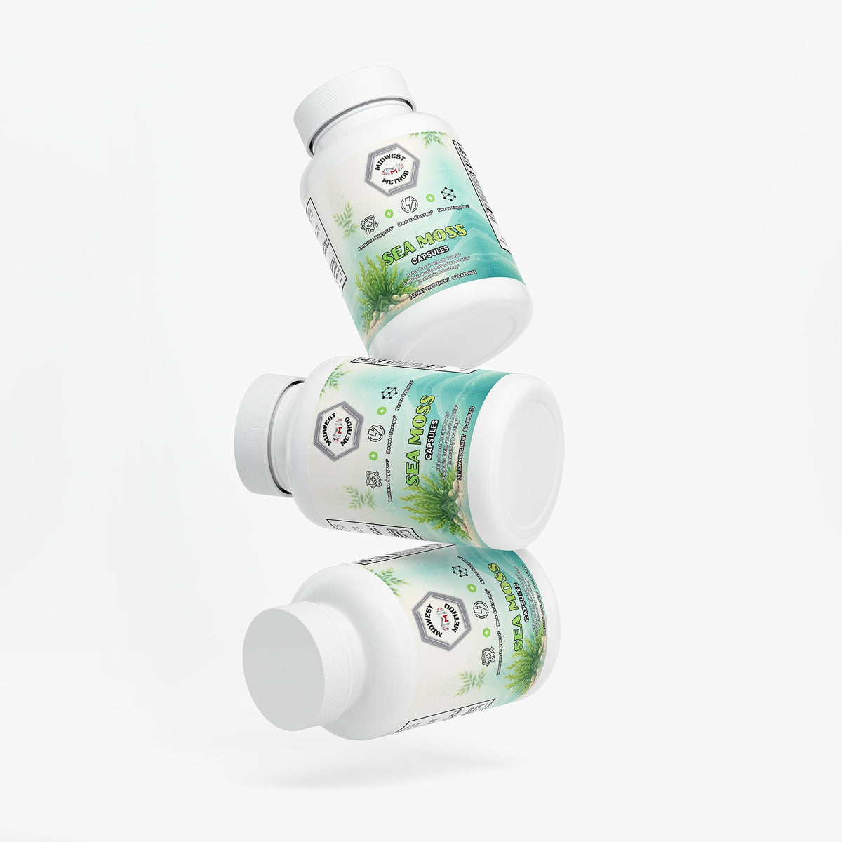 Sea Moss Capsules, Irish Moss, Bladderwrack, Burdock — view 4