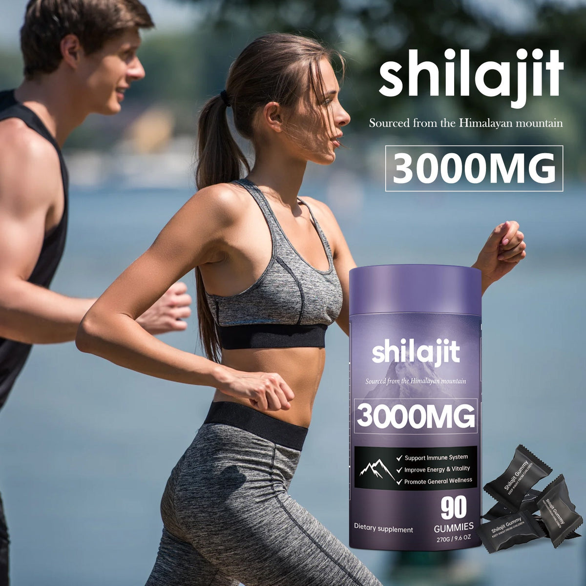 Shilajit Gummies, 90 Chewable Tablets