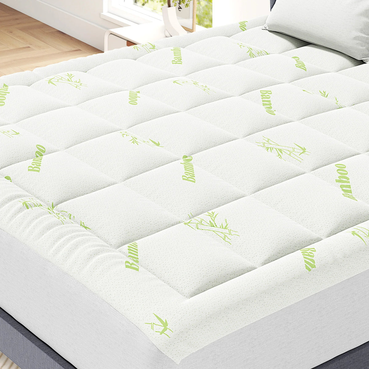 Transform Your Sleep with the MCQ 400G Bamboo Viscose Mattress Topper - Soft, Cooling Comfort for Restful Nights