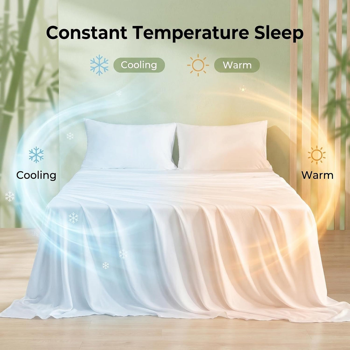 Premium 100% Viscose Bamboo Bed Sheet Set - Cooling Comfort