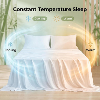 Premium 100% Viscose Bamboo Bed Sheet Set - Cooling Comfort