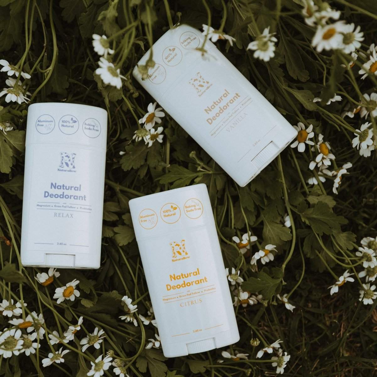 Natural Deodorant, Aluminum-Free, Three Scents