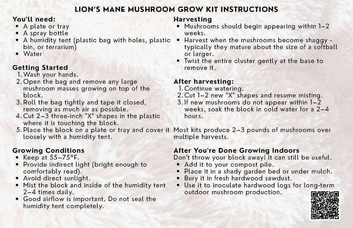 Organic Lion's Mane Mushroom Grow Kit, Indoor — view 3