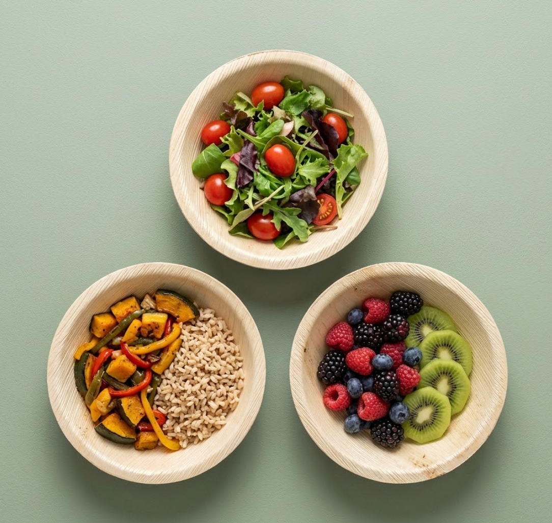 4" Inch Round Natural Disposable Bamboo Bowl