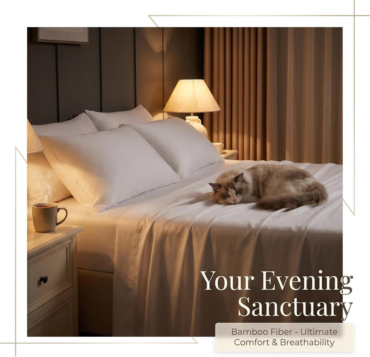 Premium 100% Viscose Bamboo Bed Sheet Set - Cooling Comfort