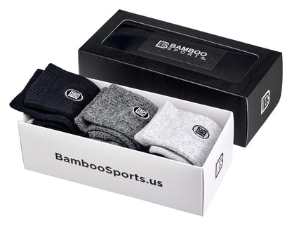 Premium Bamboo Rayon Crew Socks - 3 Pair and 6 Pair Packs Available