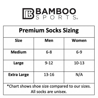 Premium Bamboo Rayon Crew Socks - 3 Pair and 6 Pair Packs Available