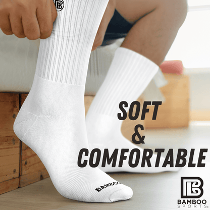 Premium Bamboo Rayon Crew Socks - 3 Pair and 6 Pair Packs Available
