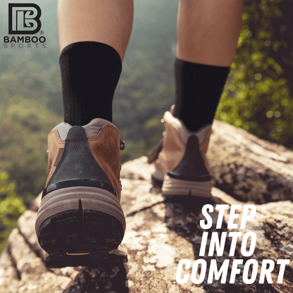 Premium Bamboo Rayon Crew Socks - 3 Pair and 6 Pair Packs Available