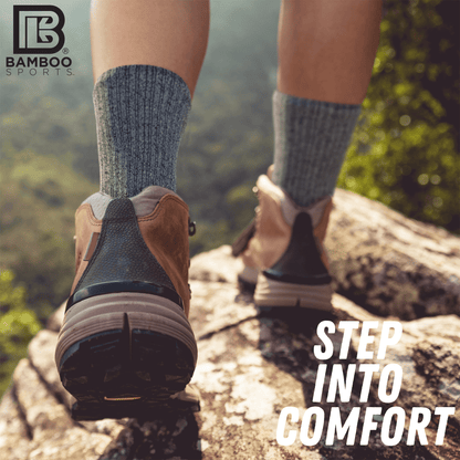 Premium Bamboo Rayon Crew Socks - 3 Pair and 6 Pair Packs Available