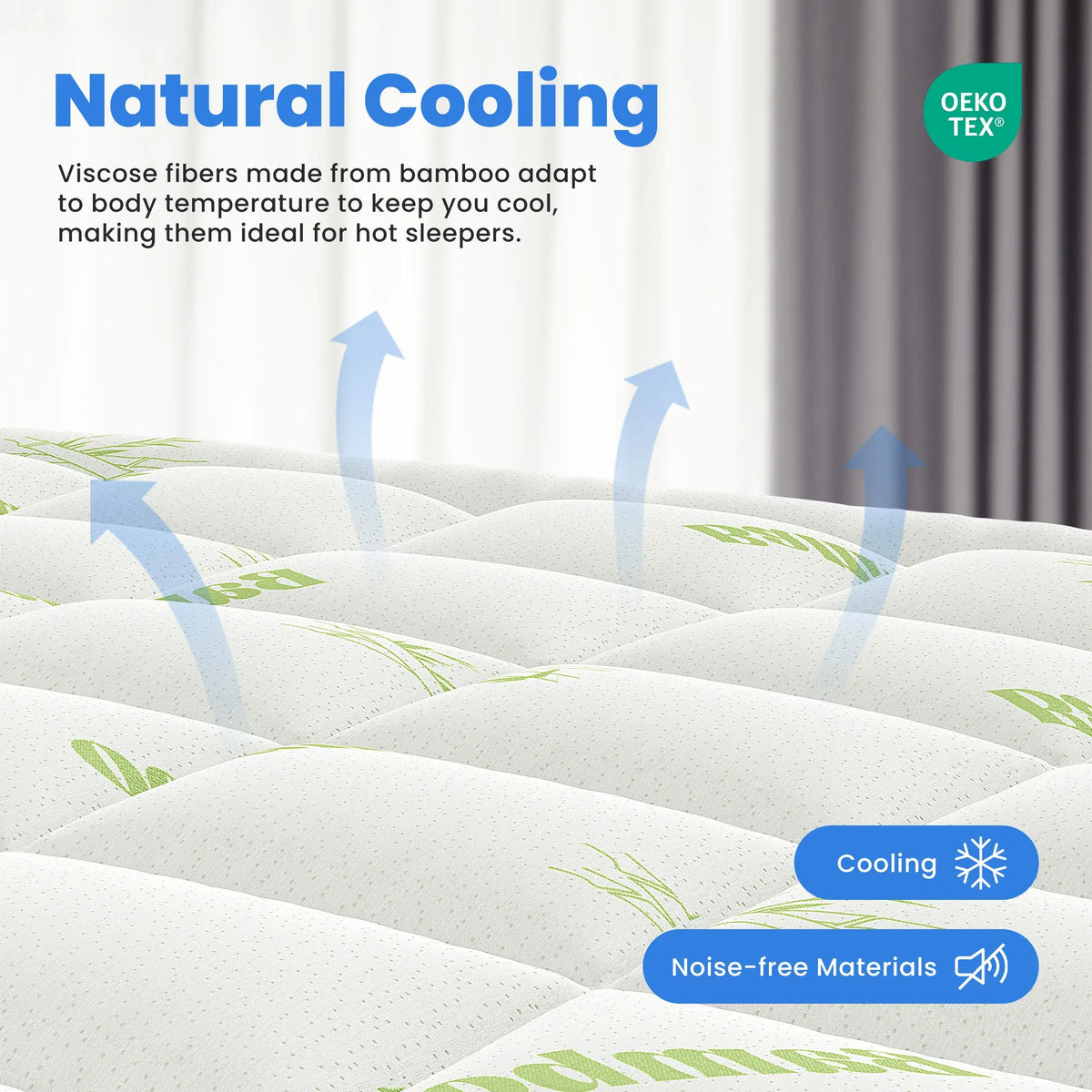 Transform Your Sleep with the MCQ 400G Bamboo Viscose Mattress Topper - Soft, Cooling Comfort for Restful Nights
