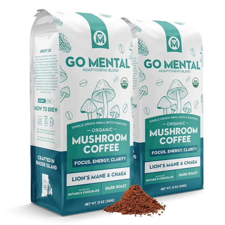 Lion's Mane & Chaga Mushroom Coffee, Dark Roast — view 10