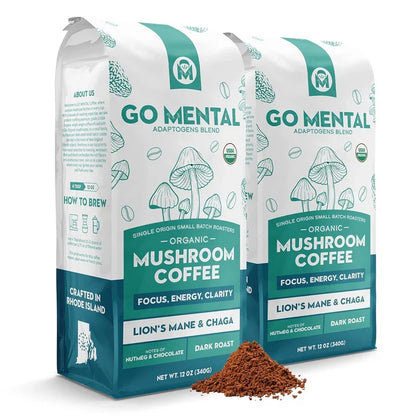 Lion's Mane & Chaga Mushroom Coffee, Dark Roast — view 10