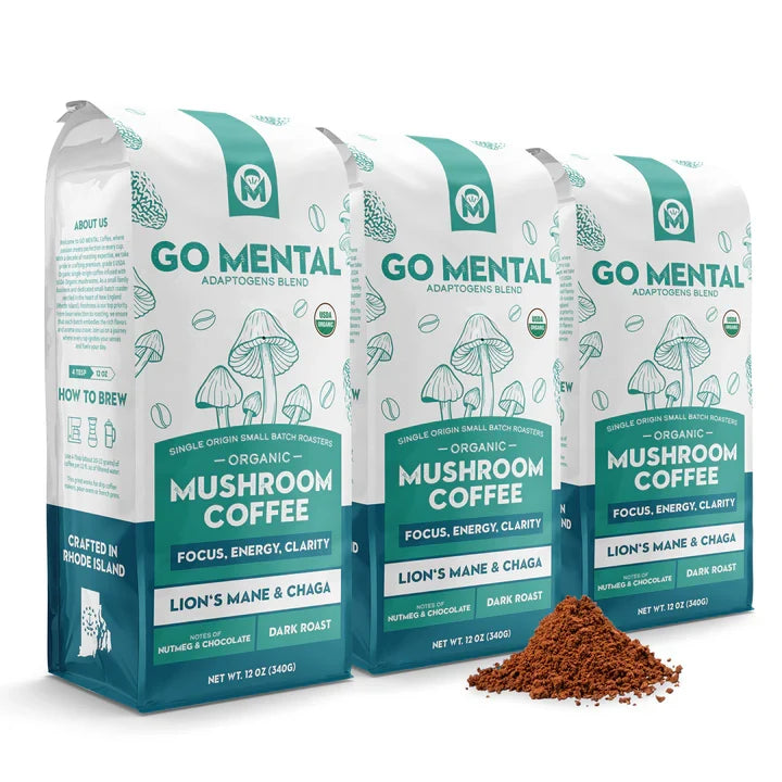 Lion's Mane & Chaga Mushroom Coffee, Dark Roast — view 11