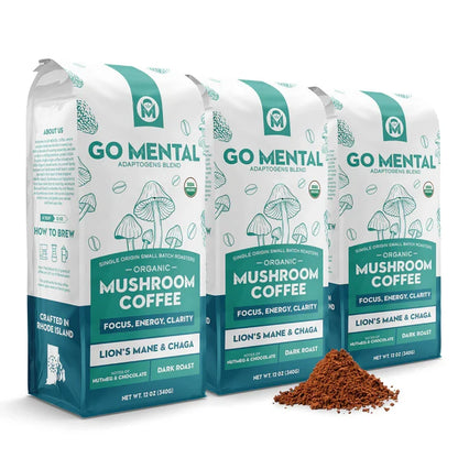 Lion's Mane & Chaga Mushroom Coffee, Dark Roast — view 11