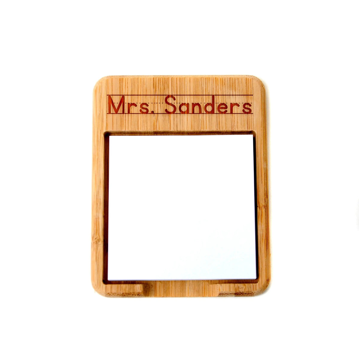 Personalized Teacher Gift - Bamboo Sticky Note Holder -  Gift for Teacher