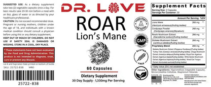 ROAR Lion's Mane, 1, 3, 6 or 12 Bottle Supply — view 2
