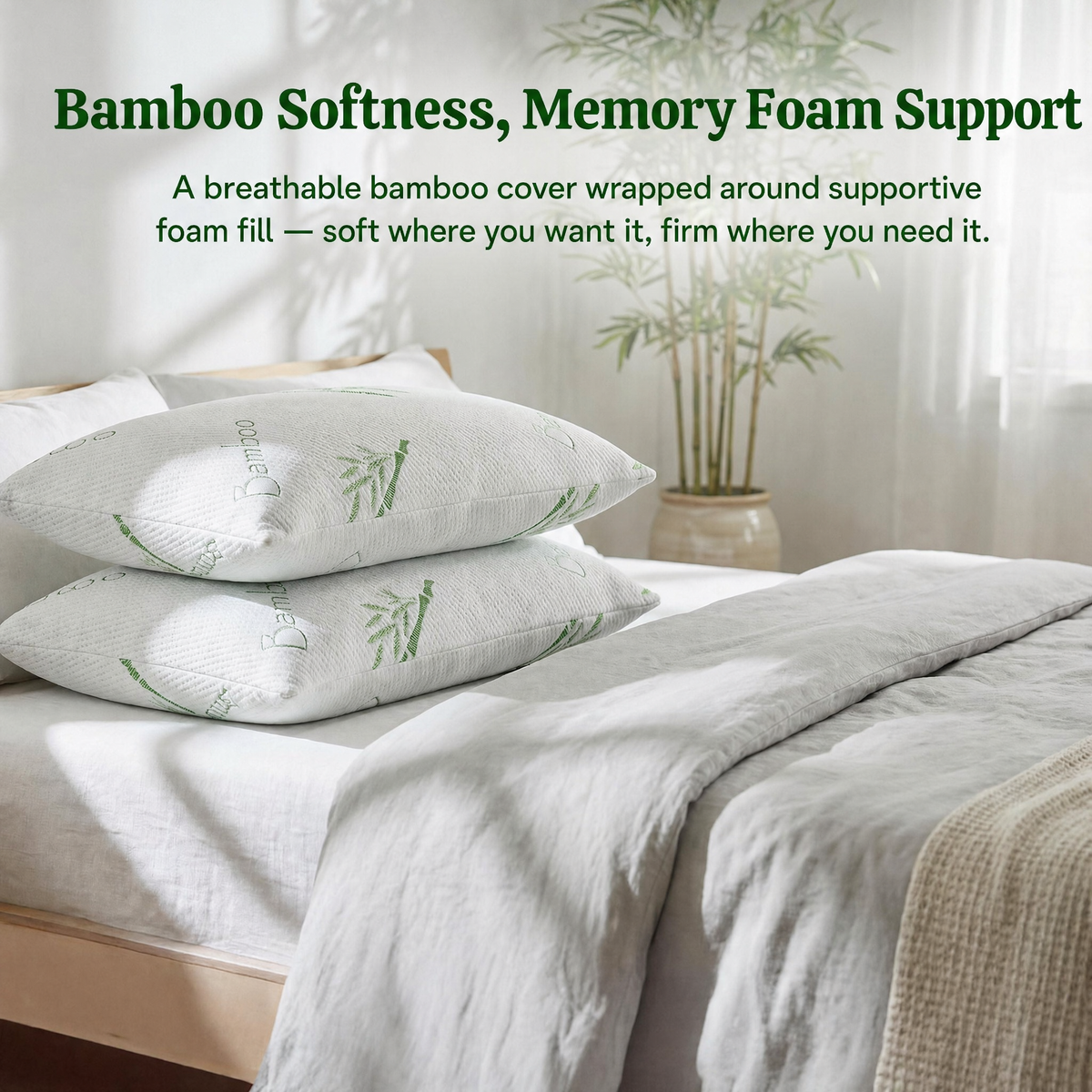 BambooLux™ - Natural Comfort Pillow