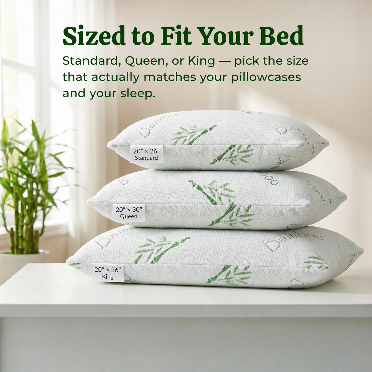 BambooLux™ - Natural Comfort Pillow